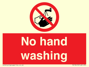 No hand washing